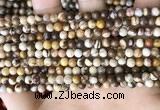 CZJ290 15.5 inches 4mm round brown zebra jasper beads wholesale