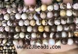 CZJ292 15.5 inches 8mm round brown zebra jasper beads wholesale