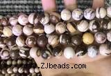 CZJ294 15.5 inches 12mm round brown zebra jasper beads wholesale