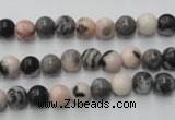 CZJ401 15.5 inches 6mm round pink zebra jasper beads wholesale