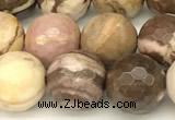 CZJ431 15 inches 8mm faceted round Australian zebra jasper beads