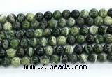 CZJ572 15.5 inches 8mm round green zebra jasper gemstone beads