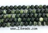 CZJ573 15.5 inches 10mm round green zebra jasper gemstone beads