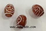 DZI317 10*14mm drum tibetan agate dzi beads wholesale