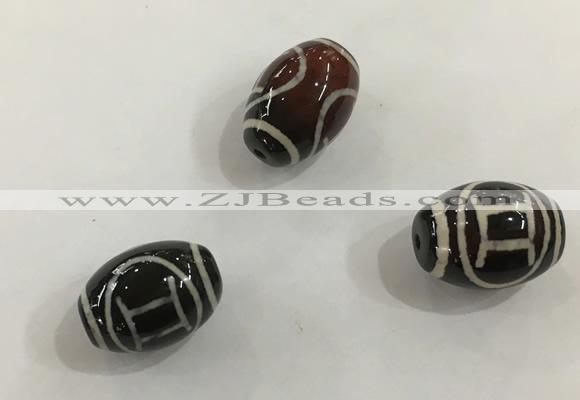 DZI415 10*14mm drum tibetan agate dzi beads wholesale