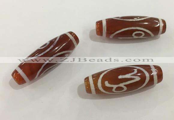 DZI433 10*30mm drum tibetan agate dzi beads wholesale