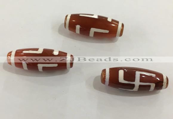 DZI445 10*30mm drum tibetan agate dzi beads wholesale