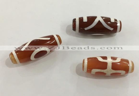 DZI447 10*30mm drum tibetan agate dzi beads wholesale