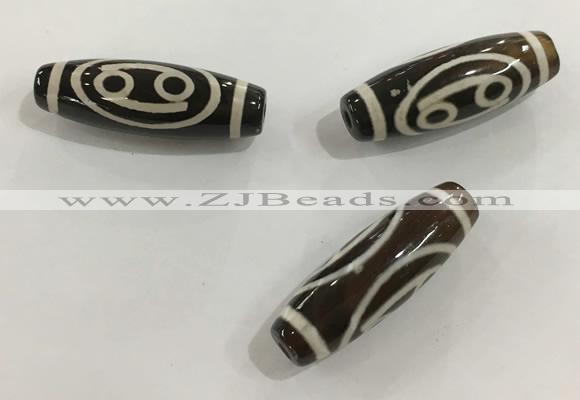 DZI457 10*30mm drum tibetan agate dzi beads wholesale