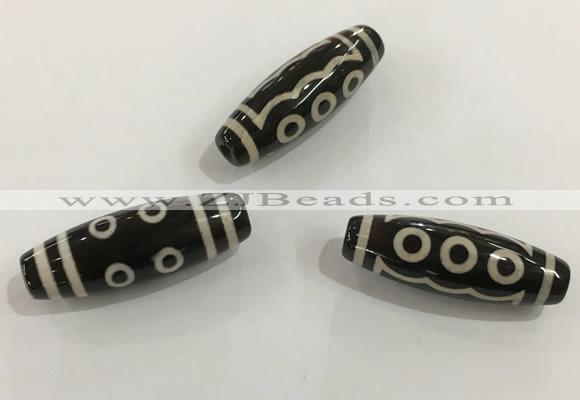 DZI471 10*30mm drum tibetan agate dzi beads wholesale