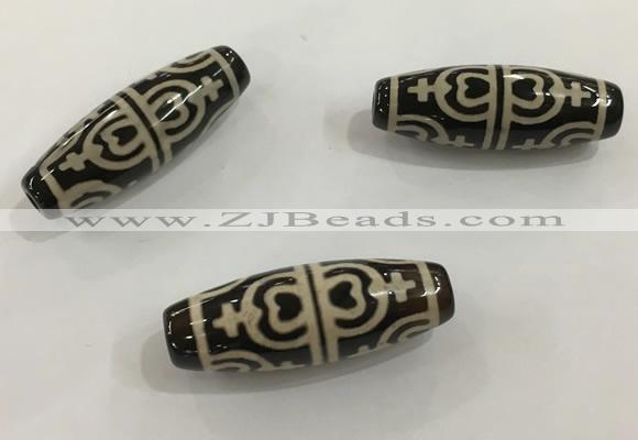 DZI511 10*30mm drum tibetan agate dzi beads wholesale