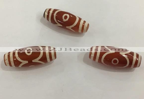 DZI521 10*30mm drum tibetan agate dzi beads wholesale