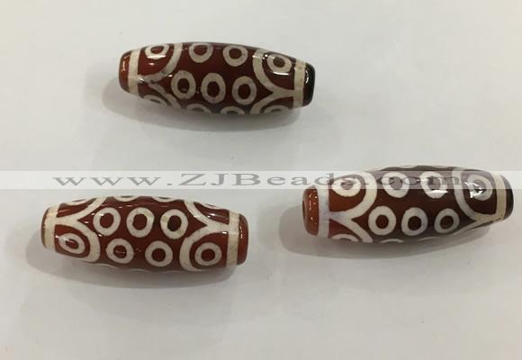 DZI524 10*30mm drum tibetan agate dzi beads wholesale