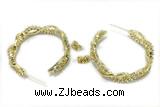 EARR07 35mm copper earrings gold plated