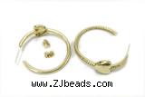 EARR09 35mm copper earrings gold plated