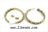 EARR11 35mm copper earrings gold plated