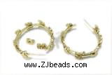 EARR12 30mm copper earrings gold plated