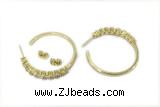 EARR13 30mm copper earrings gold plated