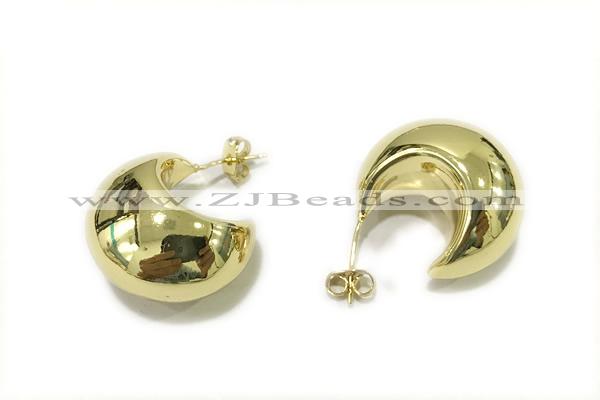 EARR17 16*22mm copper earrings gold plated