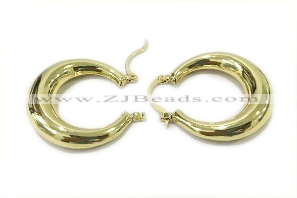 EARR18 32mm copper earrings gold plated