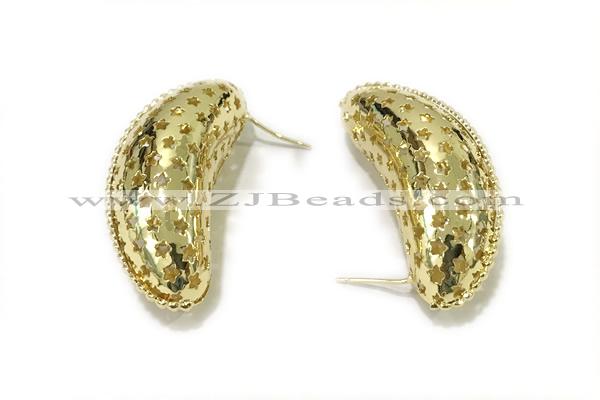 EARR20 18*42mm copper earrings gold plated