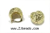 EARR21 18mm copper earrings gold plated