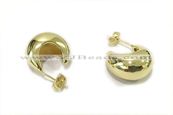 EARR22 11*18mm copper earrings gold plated
