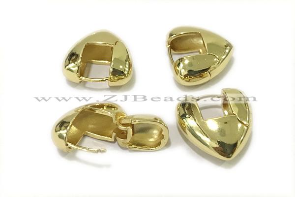 EARR24 16mm copper earrings gold plated