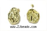 EARR25 22*30mm copper earrings gold plated