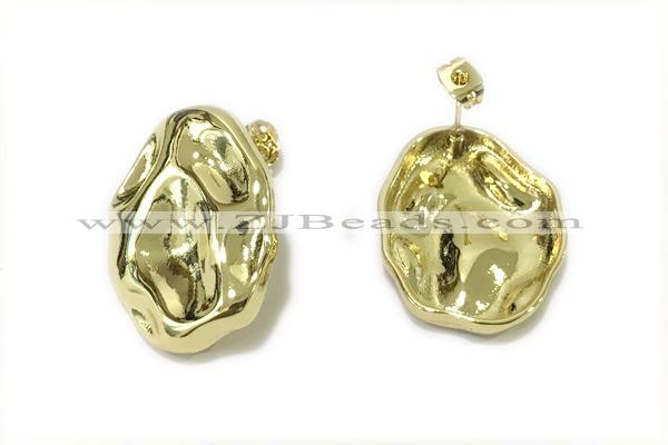 EARR25 22*30mm copper earrings gold plated