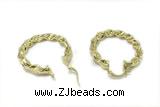 EARR26 36mm copper earrings gold plated
