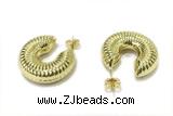 EARR27 8*25mm copper earrings gold plated