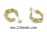 EARR30 24mm copper earrings gold plated