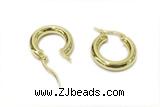 EARR33 21mm copper earrings gold plated