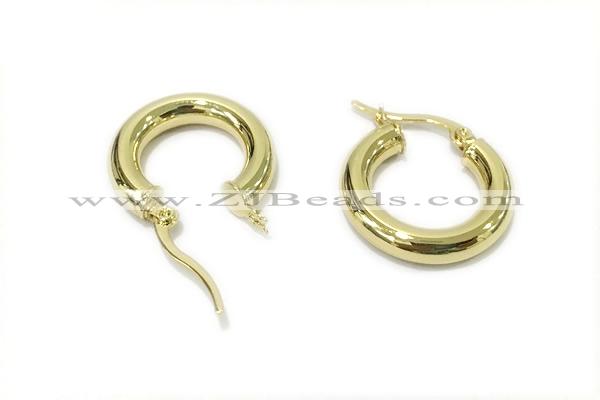 EARR33 21mm copper earrings gold plated