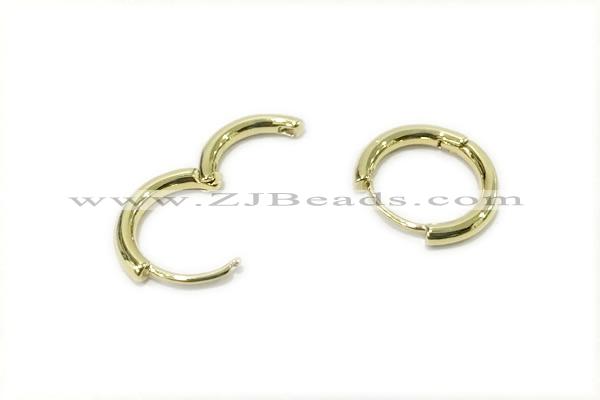 EARR34 14mm copper earrings gold plated