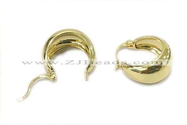 EARR36 20mm copper earrings gold plated