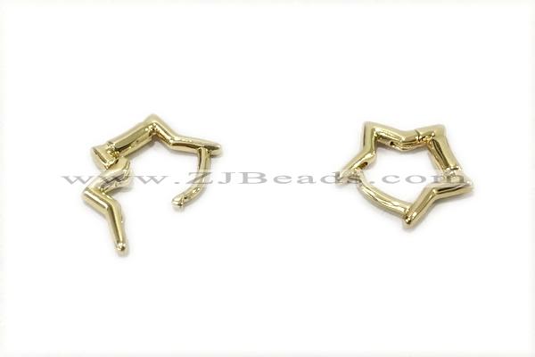 EARR45 13mm copper earrings gold plated