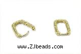 EARR46 12*16mm copper earrings gold plated