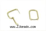 EARR48 16*22mm copper earrings gold plated