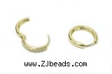 EARR50 18mm copper earrings gold plated