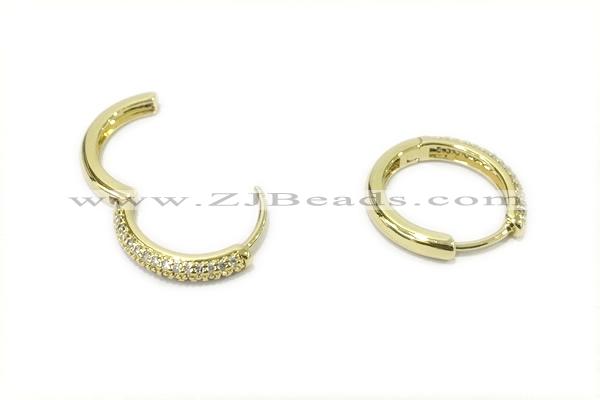 EARR50 18mm copper earrings gold plated