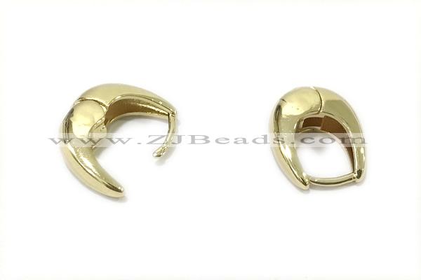 EARR52 14*16mm copper earrings gold plated