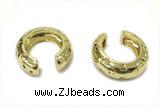 EARR53 26mm copper earrings gold plated