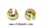 EARR54 20mm copper earrings gold plated