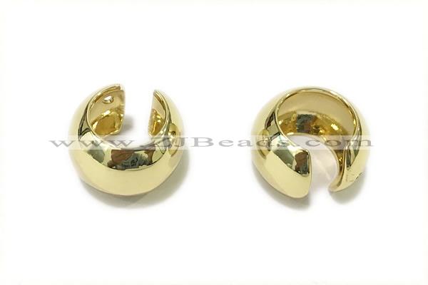 EARR54 20mm copper earrings gold plated