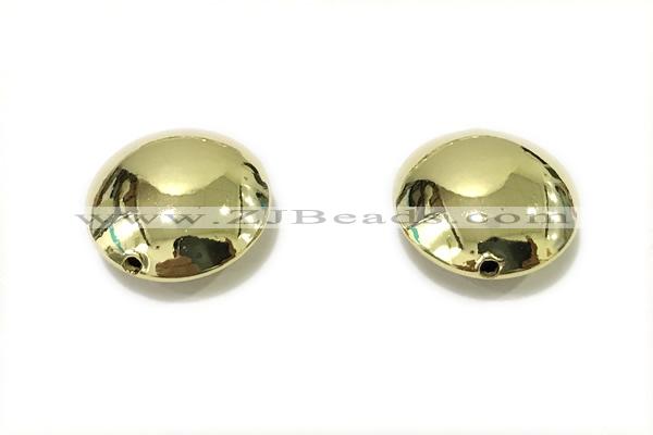 EARR55 20mm copper earrings gold plated