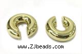 EARR56 30mm copper earrings gold plated