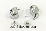 EARR57 15*25mm copper earrings silver plated