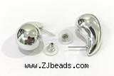 EARR58 18*32mm copper earrings silver plated